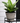 12" White Stone Finish Fluted Round Planter w/ Drainage Hole