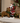 Resin Highland Cow & Santa Figurine