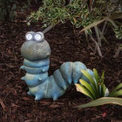 Solar Caterpillar Statue with LED Lights