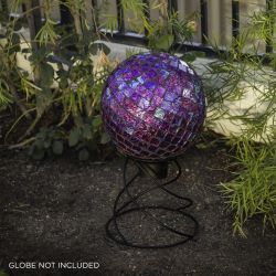 Spiraling Gazing Globe Metal Stand