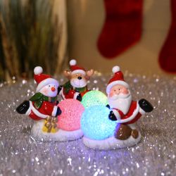 Holiday Decor w/Color Changing Balls - Asst'd Tray Pk of 12