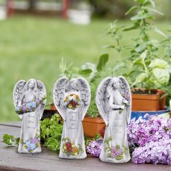 Angel Statue with Floral Accents-Assorted Master Pack of 6