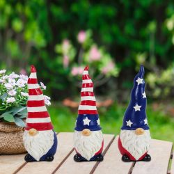 Patriotic American Gnome Statue - Assorted Tray Pack of 9