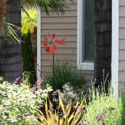 52" Red Metal Windmill Stake