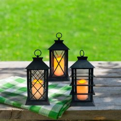 Flickering LED Candle Lantern w/Remote - Asst'd Pallet of 36