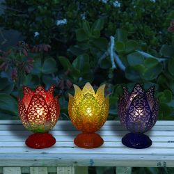 Mesh Flower Bud Lantern Tabletop Décor