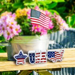 Patriotic Garden Stone Décor