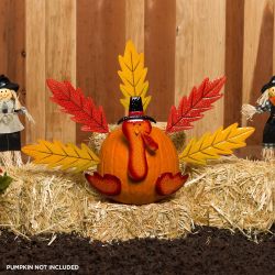 Alpine Corporation Thanksgiving Create-Your-Own Pumpkin Turkey Festive Decorating Activity Kit