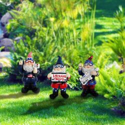 Gnome Patriotic Statuary - Assorted Tray Pack of 9